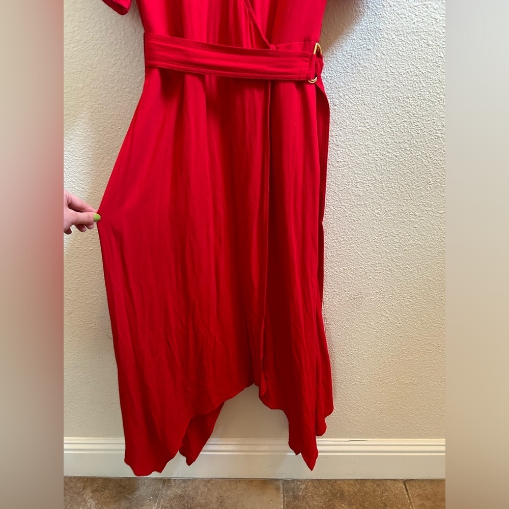 Banana Republic Handkerchief-Hem Wrap Dress Size 6 - Picture 4 of 8